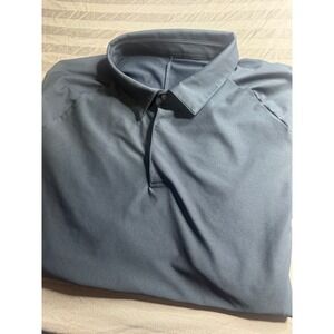 Lululemon Evolution Polo Shirt Mens XL Charcoal Gray Short Sleeve Golf Pique